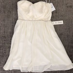 Mini Cocktail Dress in Cream - a. drea